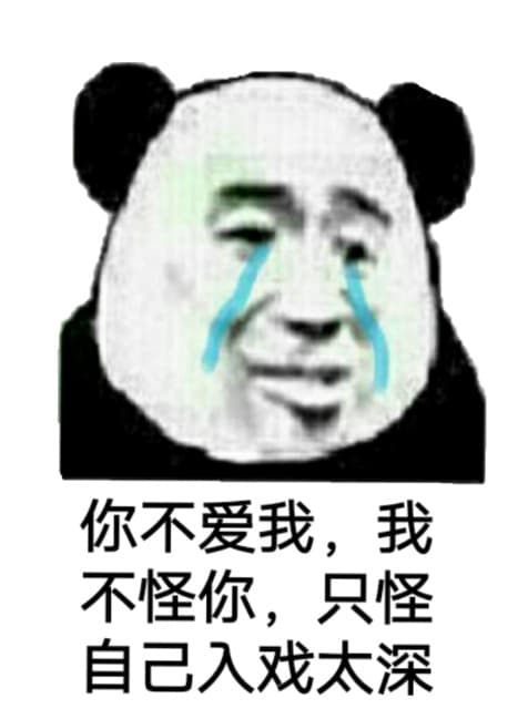 你不爱我，我不怪你，只怪自己入戏太深！（熊猫人）