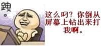 这么叼？你倒从屏幕上钻出来打我啊。