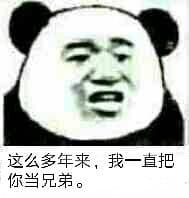 这么多年来，我一直把你当兄弟。