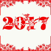 2017来年啦！（蘑菇头）