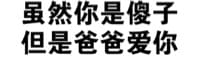 虽然你是傻子，但是爸爸爱你（文字表情）