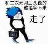 和二次元男生头像的煞笔聊不来走了