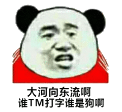 大河向东流啊，谁TM打字谁是狗啊