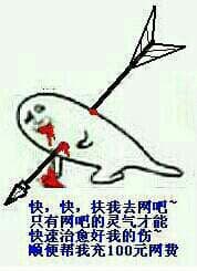 被箭射穿：快扶我去网吧~只有网吧的灵气才能治愈好我的伤，顺便